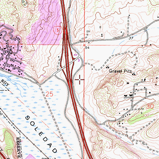 Topographic Map of Carmel Valley, CA