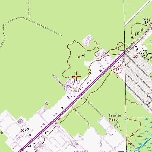 Topographic Map of Garden City Census Designated Place, SC