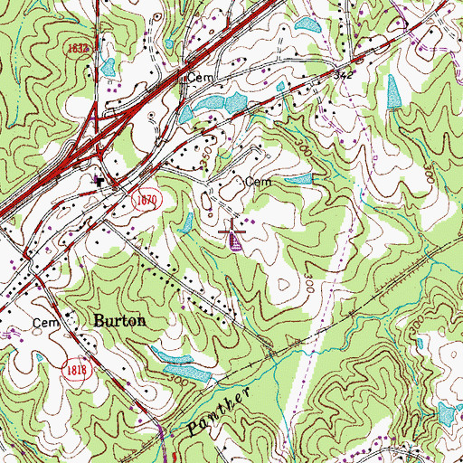 Topographic Map of Gorman Census Designated Place, NC