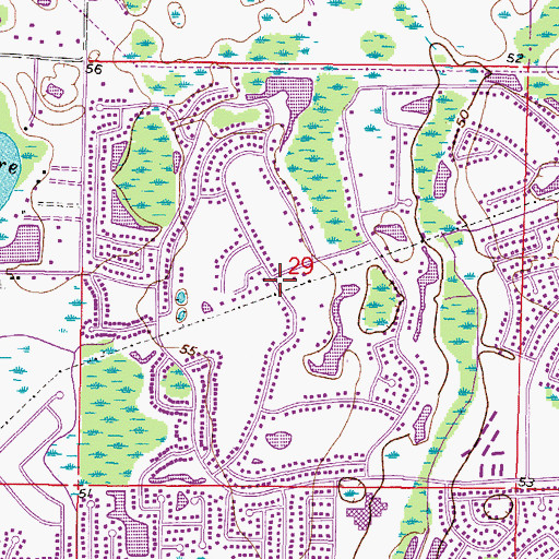 Topographic Map of Northdale Census Designated Place, FL
