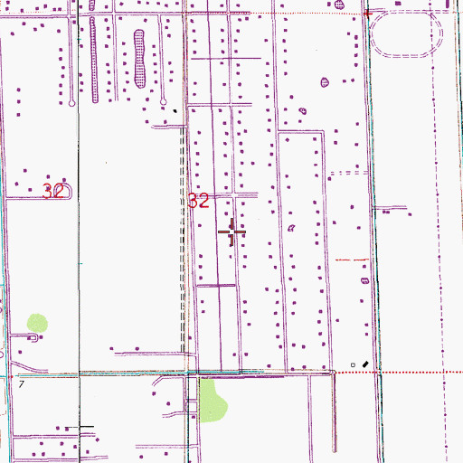 Topographic Map of Green Meadow Census Designated Place (historical), FL
