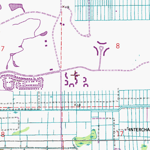Topographic Map of Hamptons at Boca Raton Census Designated Place, FL