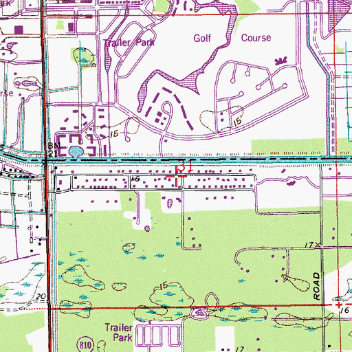 Topographic Map of Hillsboro Pines Census Designated Place, FL