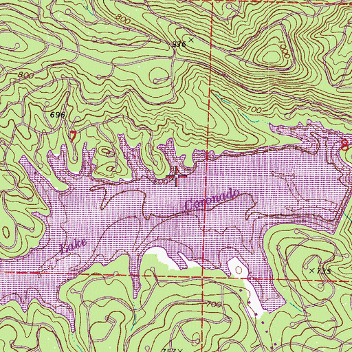 Topographic Map of Hot Springs Village Census Designated Place, AR