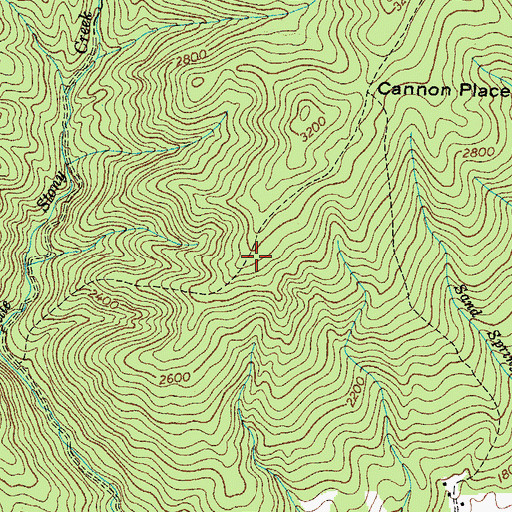 Topographic Map of Hunter Census Designated Place, TN