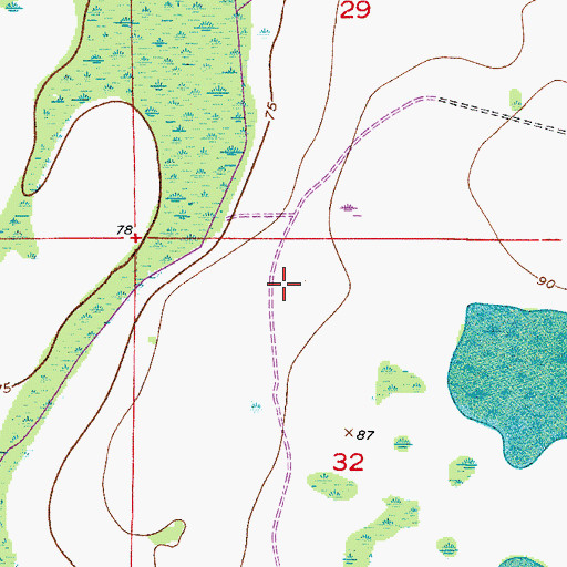 Topographic Map of Hunters Creek Census Designated Place, FL