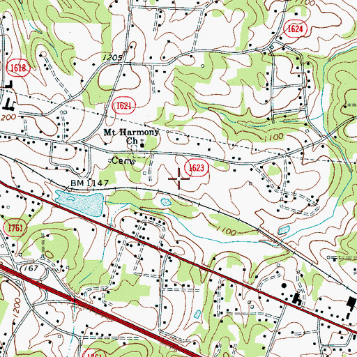 Topographic Map of Icard Census Designated Place, NC