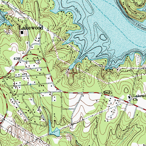 Topographic Map of India Hook Census Designated Place, SC