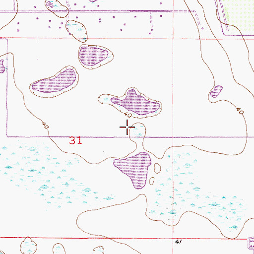 Topographic Map of Indiantown Census Designated Place (historical), FL
