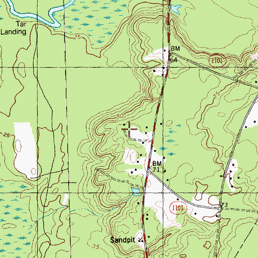Topographic Map of Ivanhoe Census Designated Place, NC