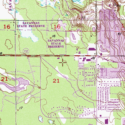 Topographic Map of Jensen Beach Census Designated Place, FL