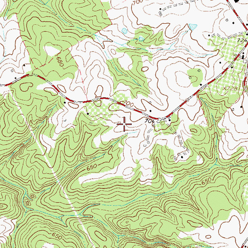 Topographic Map of Antreville Census Designated Place, SC