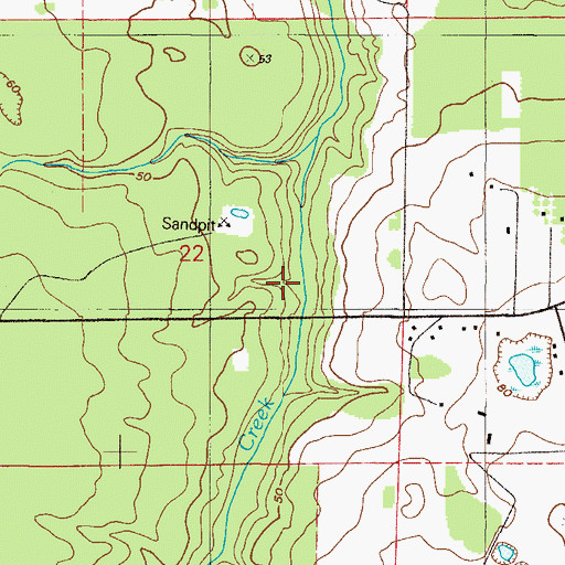 Topographic Map of Asbury Lake Census Designated Place, FL
