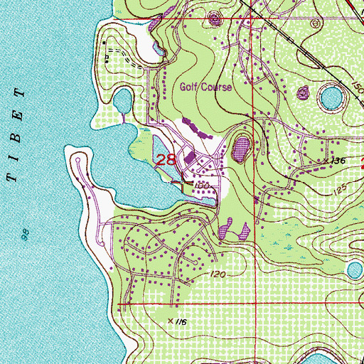 Topographic Map of Bay Hill Census Designated Place, FL
