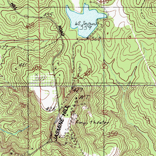 Topographic Map of Blue Ridge Census Designated Place, AL
