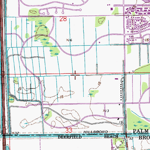 Topographic Map of Boca Pointe Census Designated Place, FL