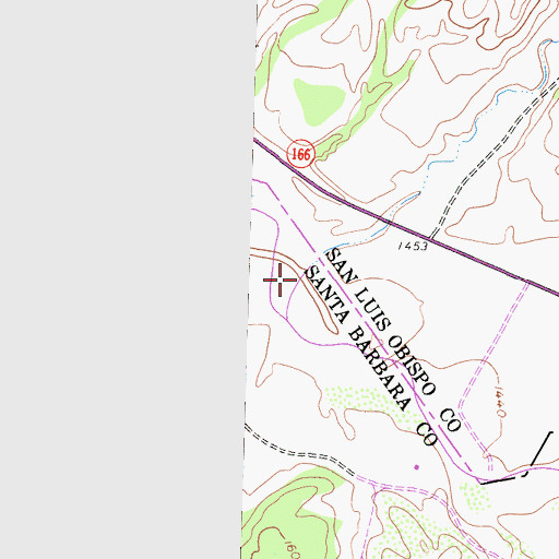 Topographic Map of Carrizo Canyon, CA