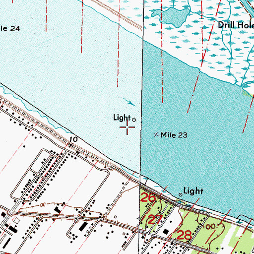 Topographic Map of Buras-Triumph Census Designated Place (historical), LA