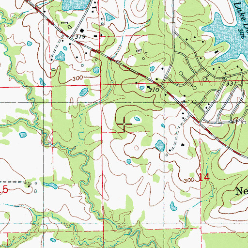 Topographic Map of Byram Census Designated Place, MS