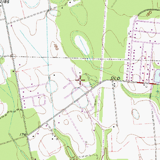 Topographic Map of Cane Savannah Census Designated Place, SC