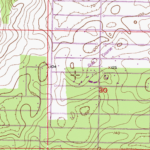 Topographic Map of Citrus Hills Census Designated Place, FL