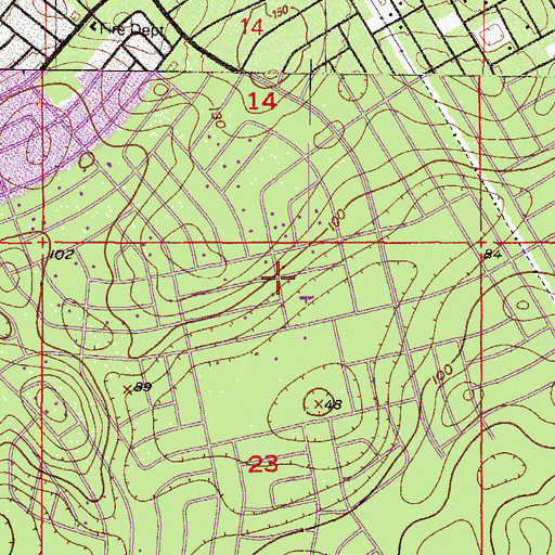 Topographic Map of Citrus Springs Census Designated Place, FL