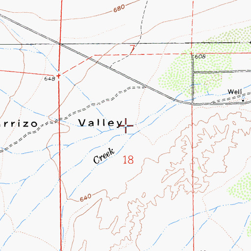Topographic Map of Carrizo Valley, CA