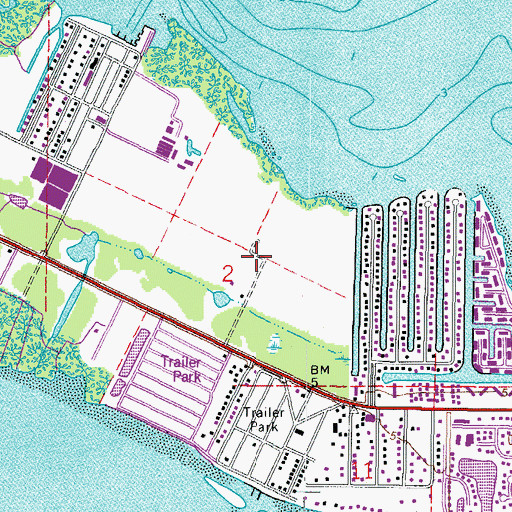 Topographic Map of Cortez Census Designated Place, FL