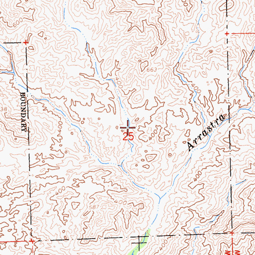 Topographic Map of Three Point Bend, AZ