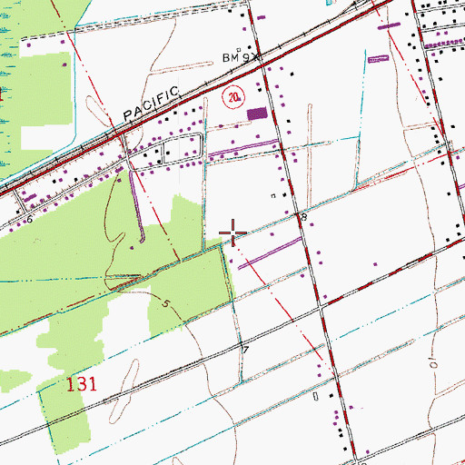 Topographic Map of Schriever Census Designated Place, LA