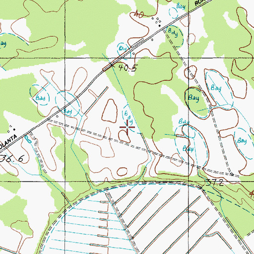 Topographic Map of Shiloh Census Designated Place, SC