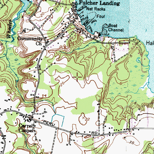 Topographic Map of Sneads Ferry Census Designated Place, NC