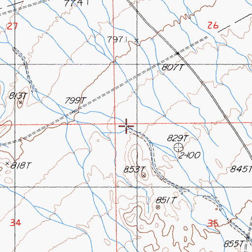 Topographic Map of Carson Wash, CA