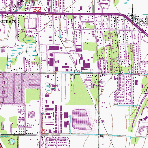 Topographic Map of South Highpoint Census Designated Place, FL