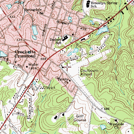 Topographic Map of Springdale Census Designated Place, SC