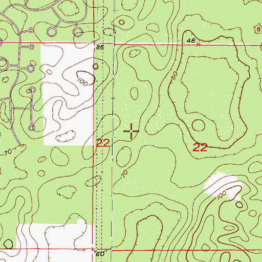 Topographic Map of Sugarmill Woods Census Designated Place, FL