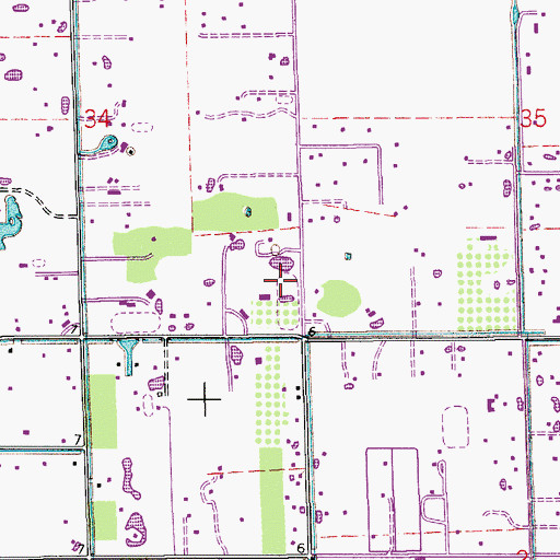 Topographic Map of Sunshine Ranches Census Designated Place (historical), FL