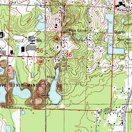 Topographic Map of Sweet Home Census Designated Place, AR