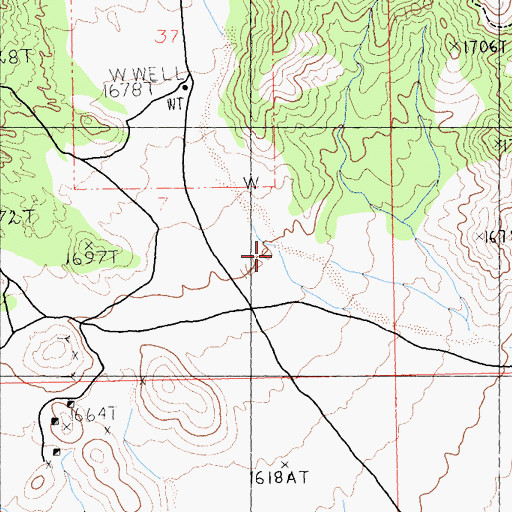 Topographic Map of Caruthers Canyon, CA