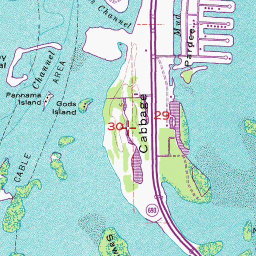 Topographic Map of Tierra Verde Census Designated Place, FL