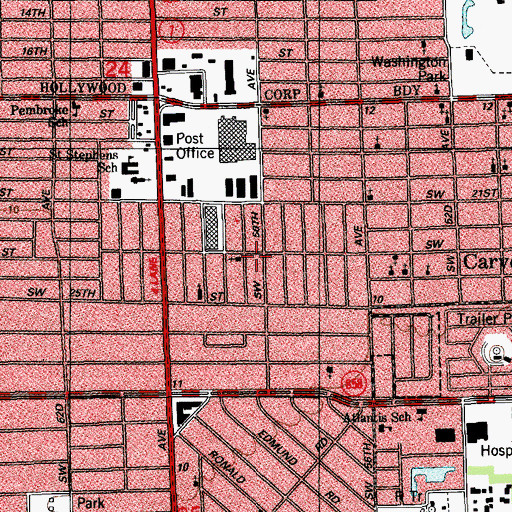 Topographic Map of Utopia Census Designated Place (historical), FL