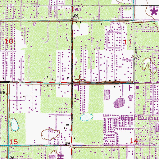 Topographic Map of Vero Beach South Census Designated Place, FL