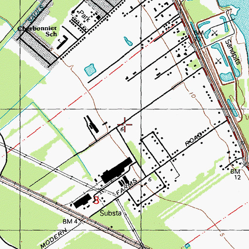 Topographic Map of Waggaman Census Designated Place, LA