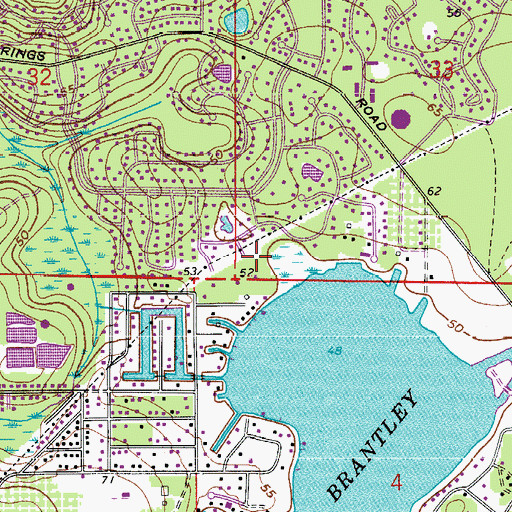 Topographic Map of Wekiwa Springs Census Designated Place, FL