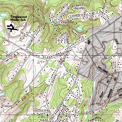 Topographic Map of Welcome Census Designated Place, SC