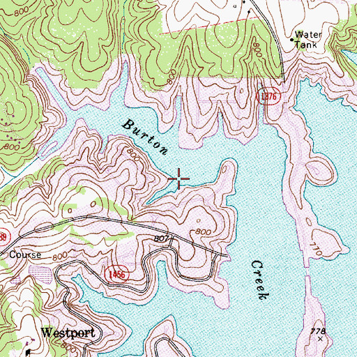 Topographic Map of Westport Census Designated Place, NC