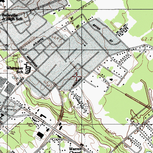 Topographic Map of Wilkinson Heights Census Designated Place, SC