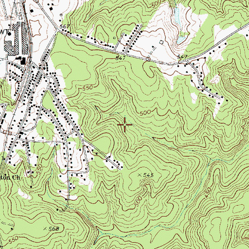 Topographic Map of Winnsboro Mills Census Designated Place, SC