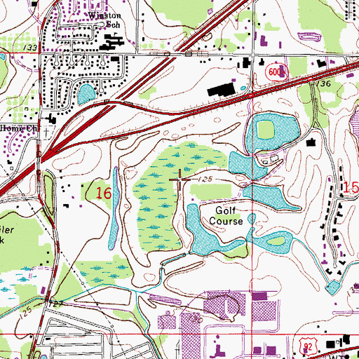 Topographic Map of Winston Census Designated Place (historical), FL