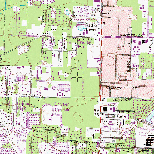 Topographic Map of Wright Census Designated Place, FL